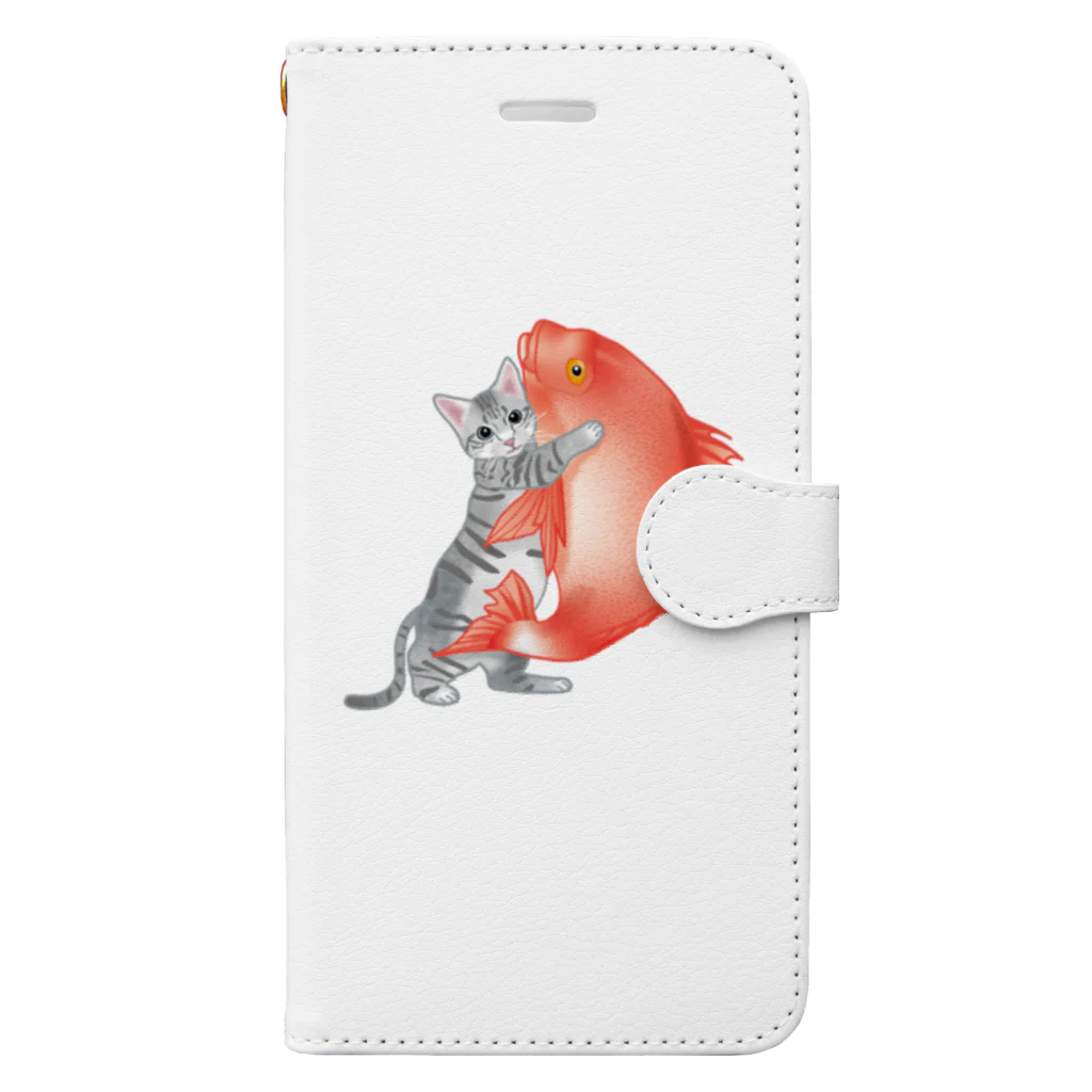 みらくしよしもの（公式）恋猫（姫ニャン） Book-Style Smartphone Case