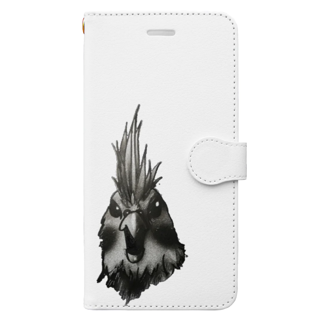 art極楽鳥のオカメインコのルビー Book-Style Smartphone Case