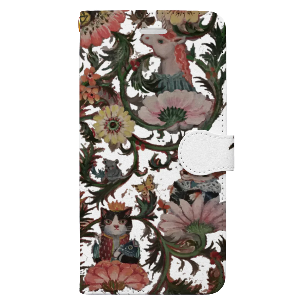 ヤマネコ。の部屋のfloral alchemy Book-Style Smartphone Case