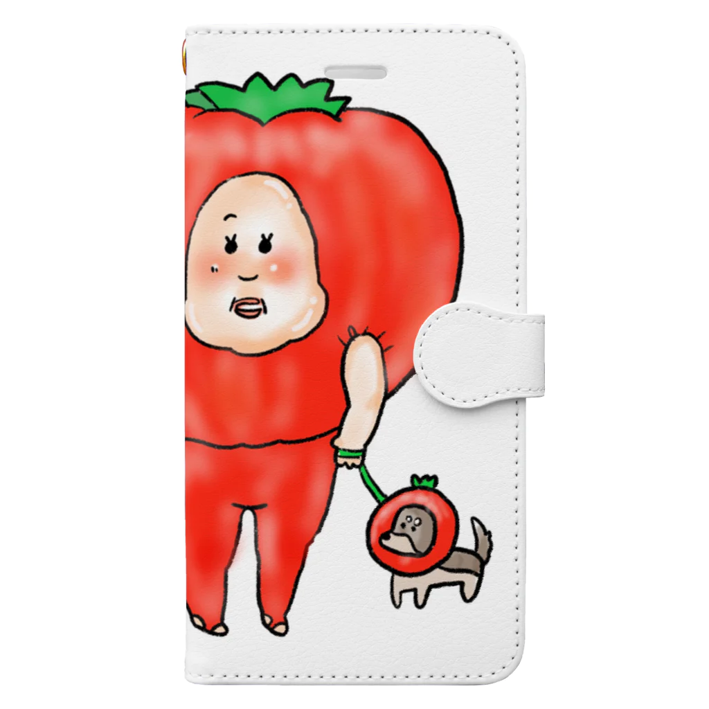 もっちハウスのもちもちトマト🍅 手帳型スマホケース