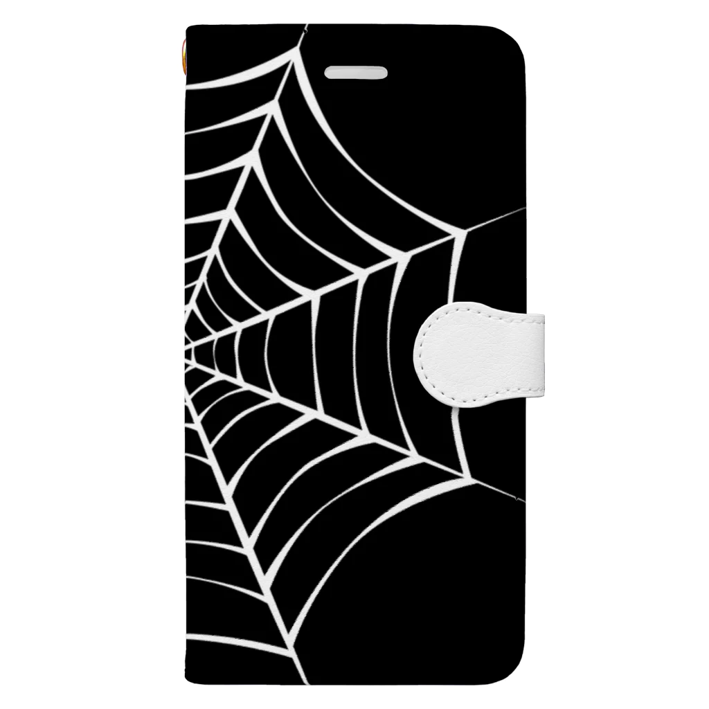 ESCHATOLOGYのスパイダー・スパイダーウェブ／ブラックホワイト Book-Style Smartphone Case