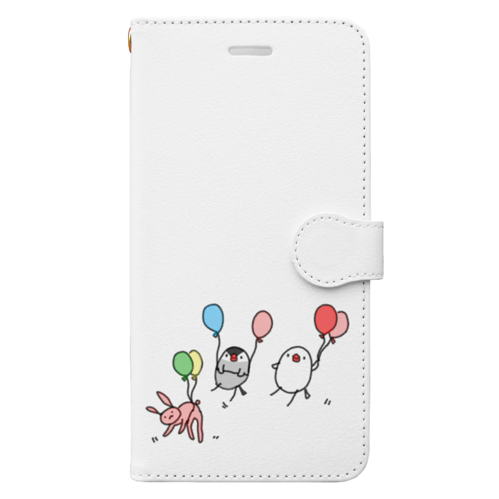 もるのもる文鳥&パッサ Book-Style Smartphone Case