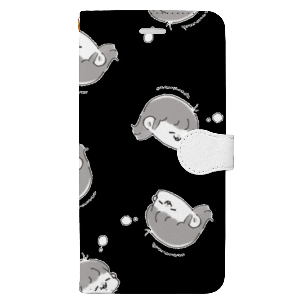 𝘯𝘦𝘮𝘶𝘳𝘶𝘯𝘥𝘢 𝘴𝘩𝘰𝘱 ᶻᶻのなつなちゃんがいっぱい(black) Book-Style Smartphone Case