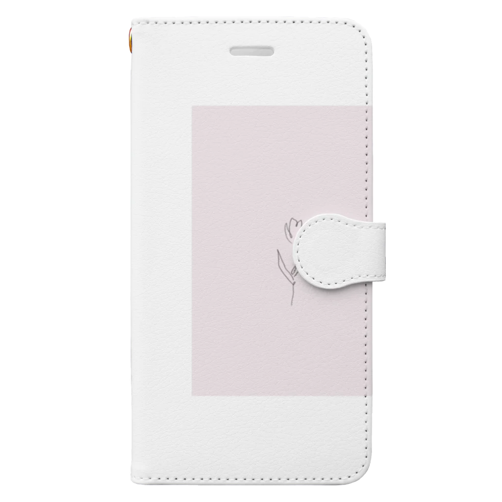 rilybiiのピンクチューリップ🌷* Book-Style Smartphone Case