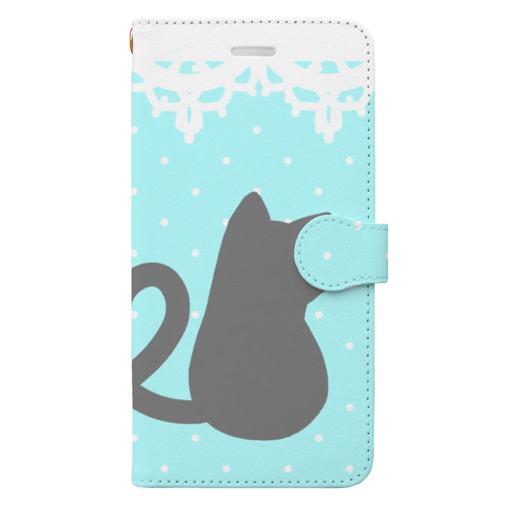 かわいいもののおみせ　いそぎんちゃくのしっぽハート猫 Book-Style Smartphone Case