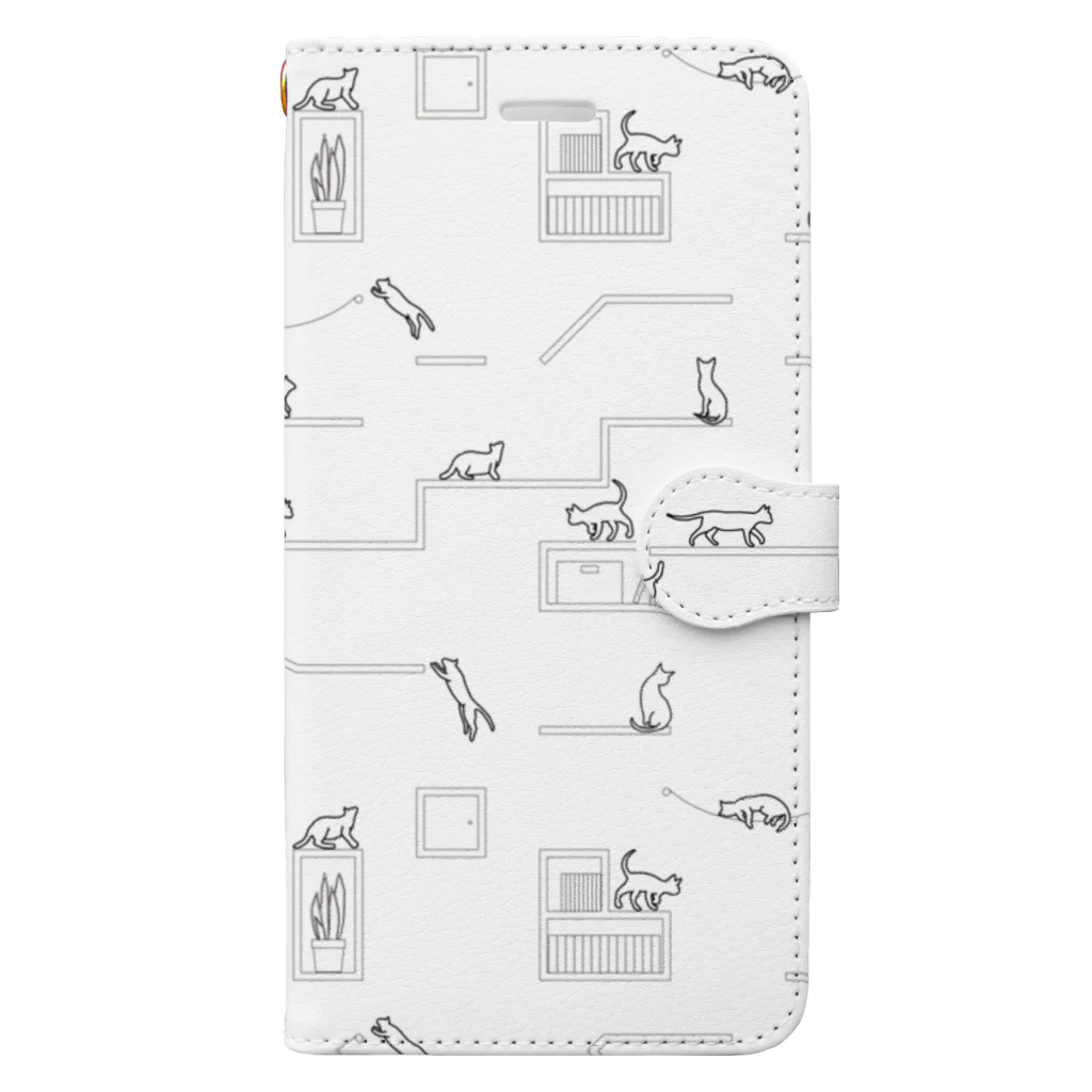 たるき工房のキャットウォーク Book-Style Smartphone Case