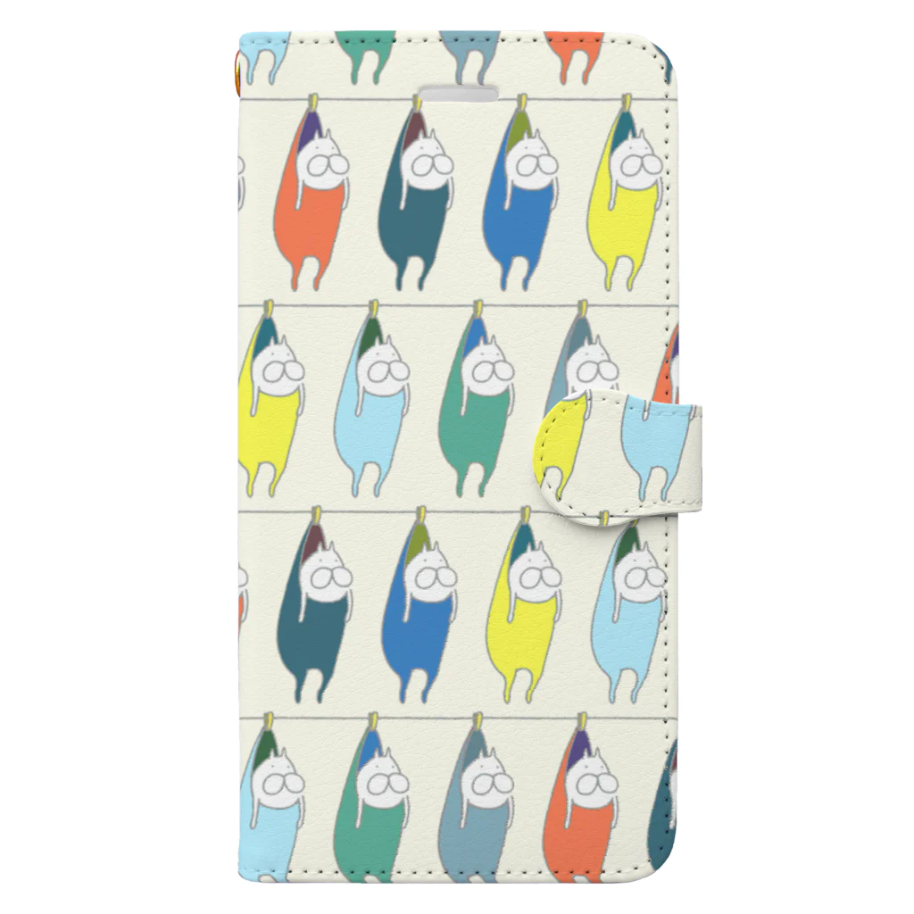 くらきち ONLINE SHOPのねこタイツの洗濯　カオスブルー Book-Style Smartphone Case