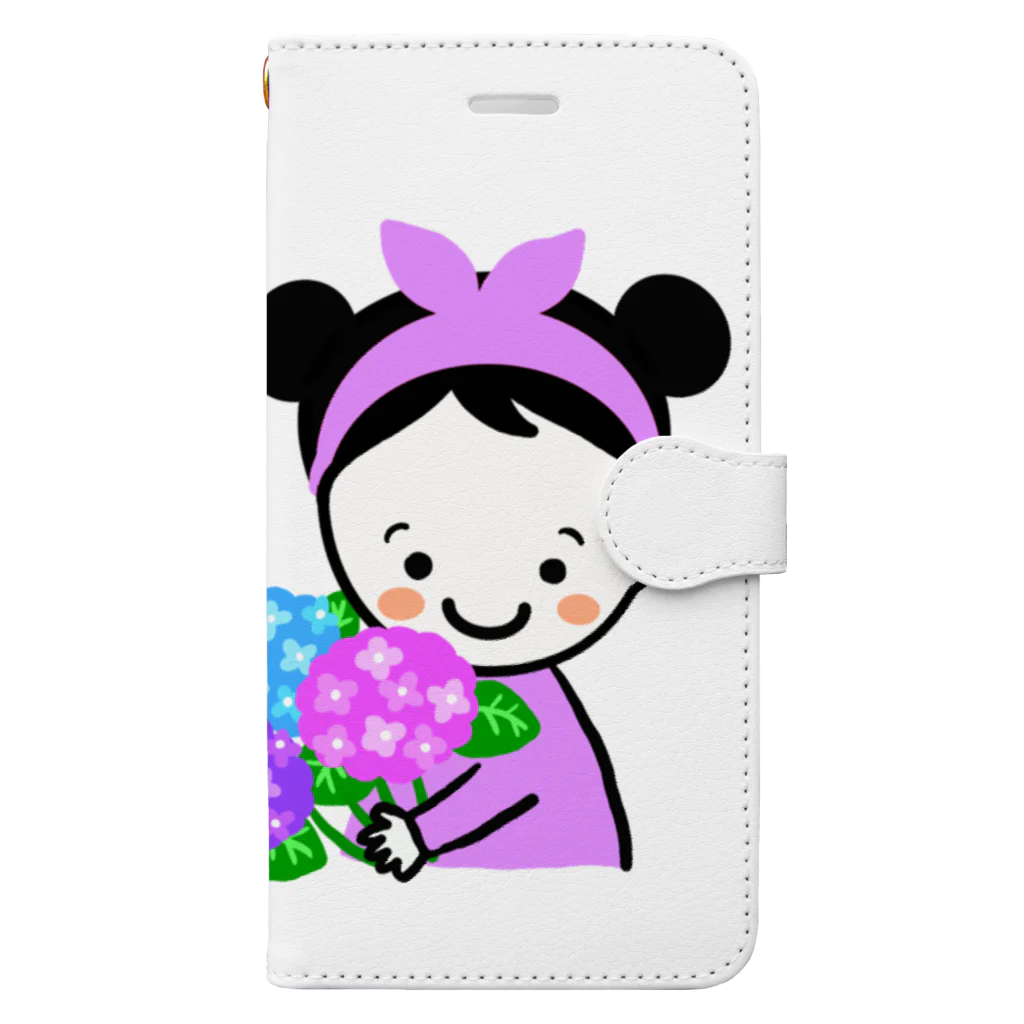 あゆみんの紫陽花スマイルちゃん Book-Style Smartphone Case