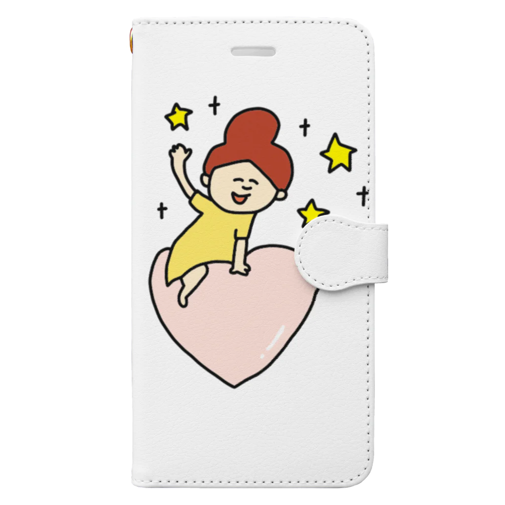 pocaのお絵描きのハートのお届け♡ Book-Style Smartphone Case