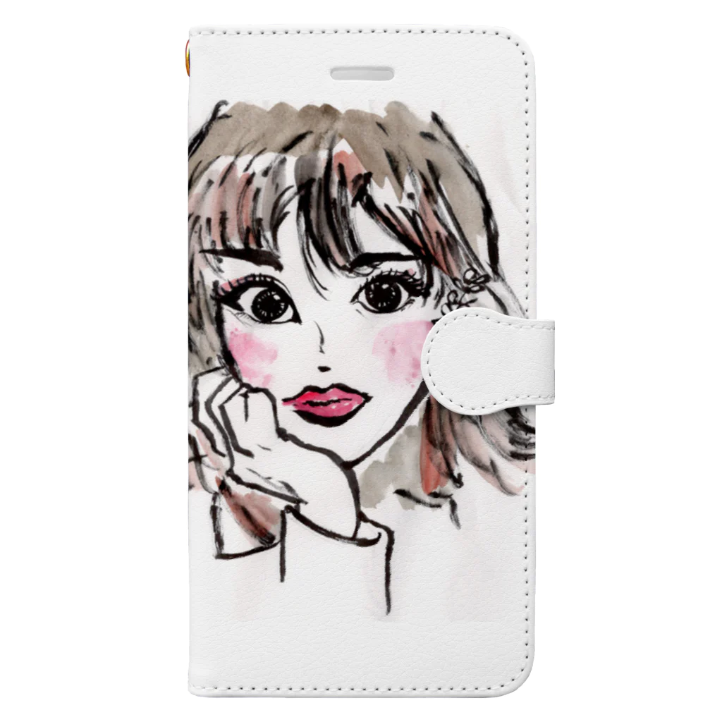 まじんさん@lineスタンプのなあちゃん Book-Style Smartphone Case