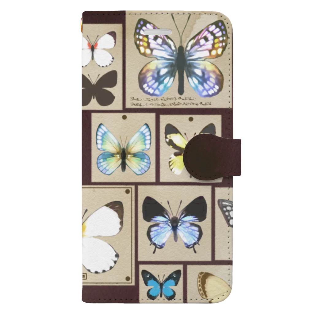エトピリカの蝶のスマホケース 手帳型スマホケース