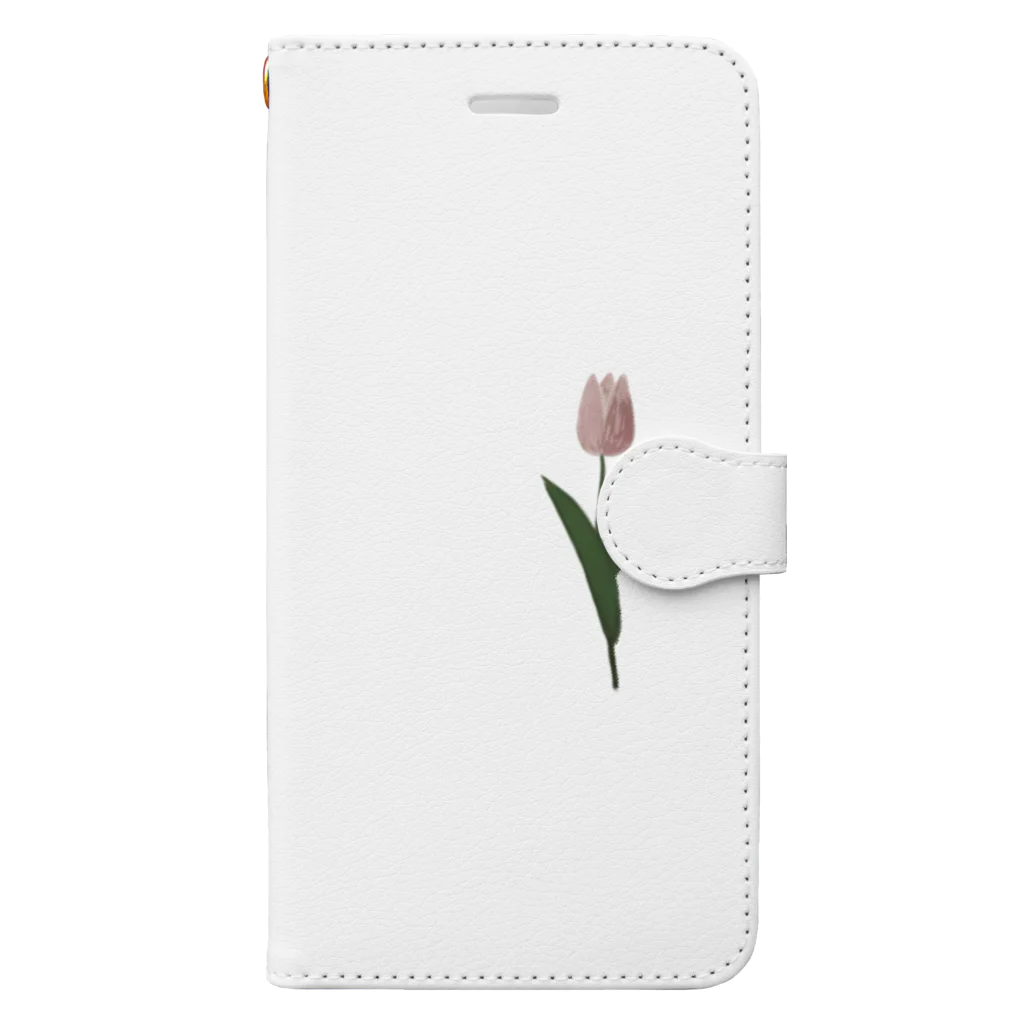 rilybiiのpink × tulip Book-Style Smartphone Case