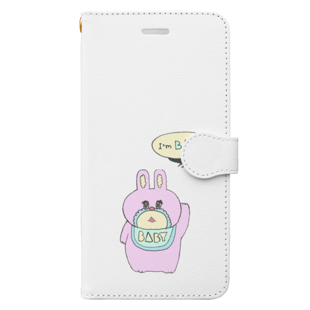 【Yuwiiの店】ゆぅぅぃーのうさBABY Book-Style Smartphone Case