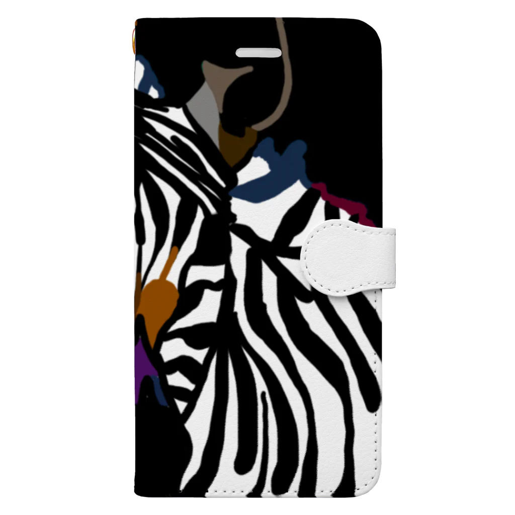 aruneのzebra 手帳型スマホケース