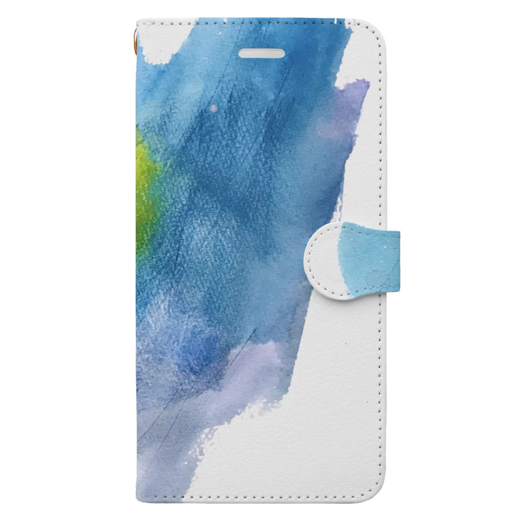 ののの絵のののの絵_17_あお Book-Style Smartphone Case