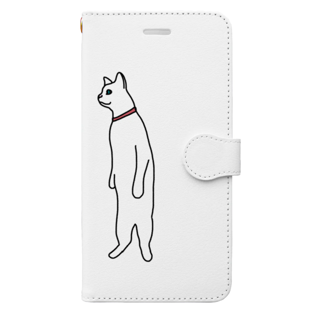 Soragasukiの立ち上がった猫 Book-Style Smartphone Case