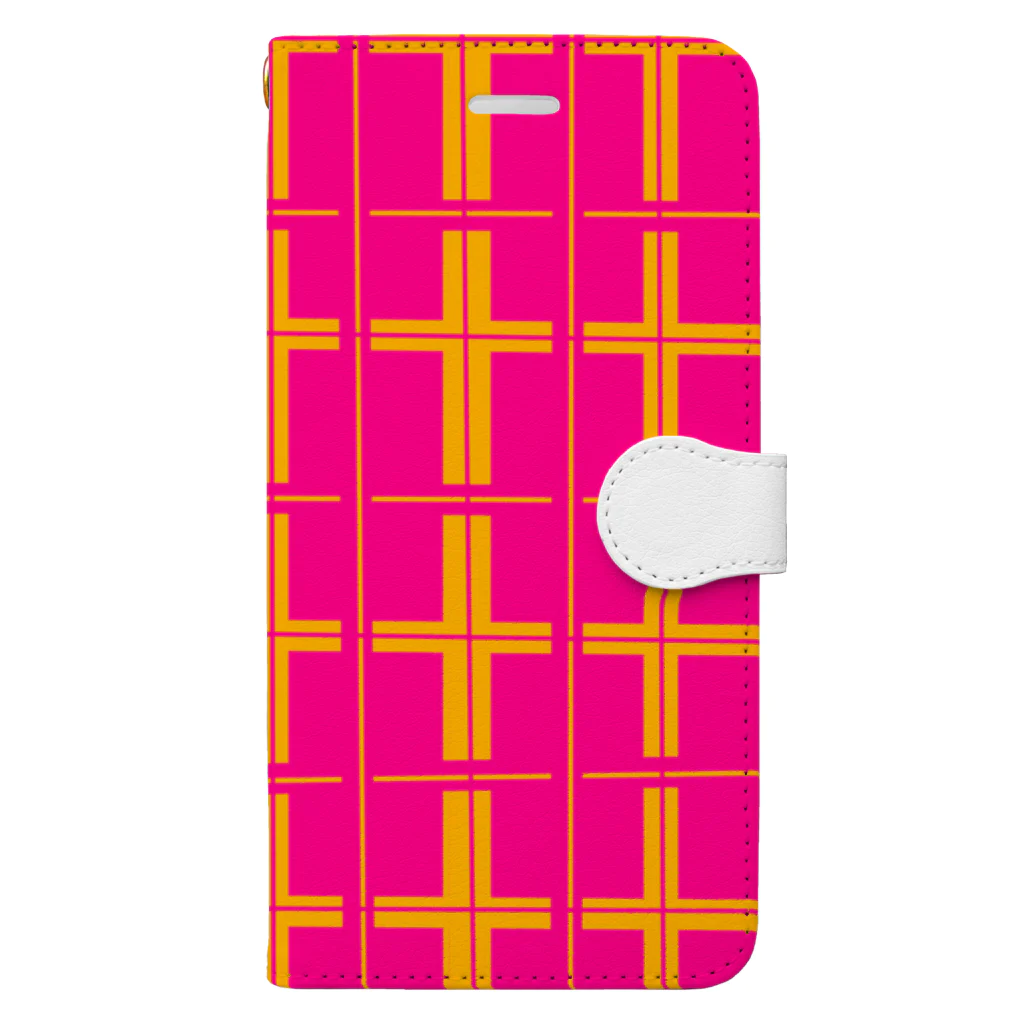 EAT ・HEART のオリジナル　チェック柄 Book-Style Smartphone Case