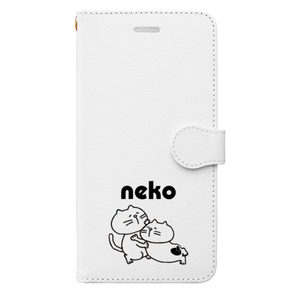 【Yuwiiの店】ゆぅぅぃーのやる気のないネコ（ひしめき愛） Book-Style Smartphone Case