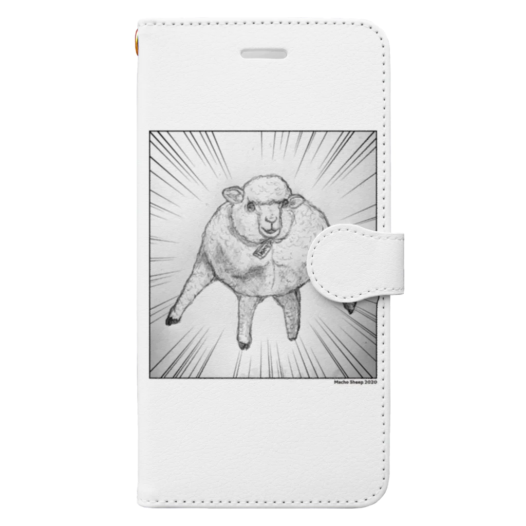 淡路ファームパーク・イングランドの丘のマッチョ羊2020_1 Book-Style Smartphone Case