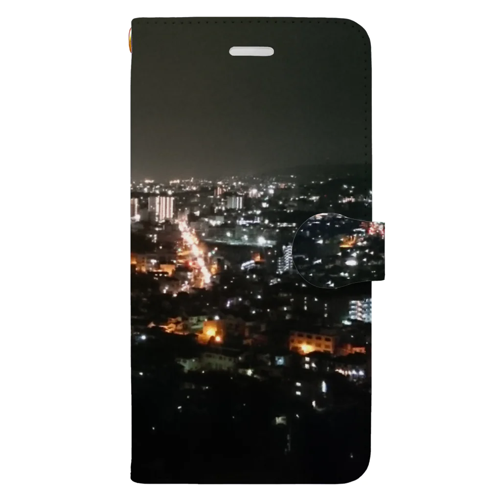 でおきしりぼ子の実験室のNight Scape Book-Style Smartphone Case