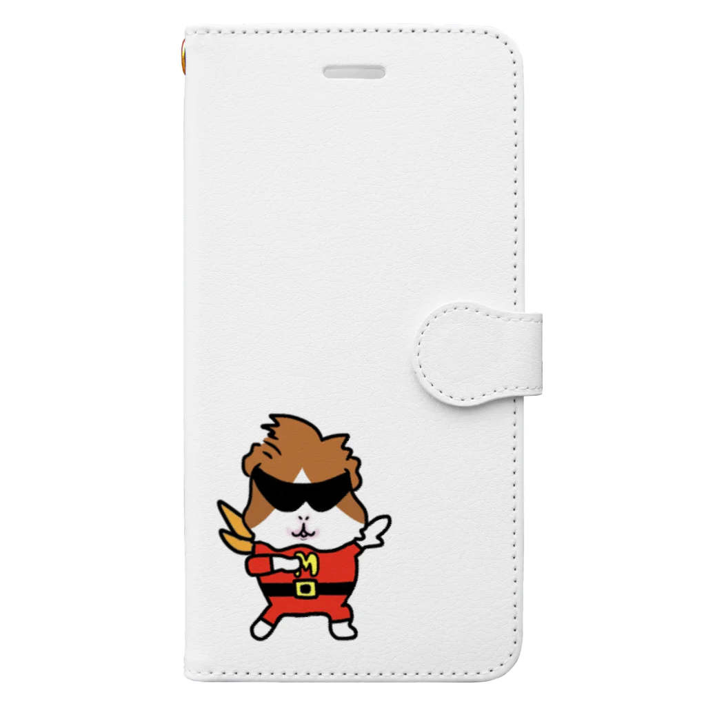 モルモットの帽子屋さん(雑貨もあり) ikura-toraのモルモット　ぷいぷい戦隊モルレンジャー　モルレッド Book-Style Smartphone Case