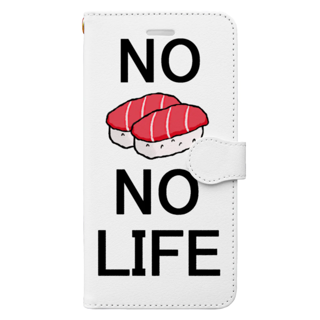 ひよこねこ ショップ 1号店のNo Sushi No Life 手帳型スマホケース