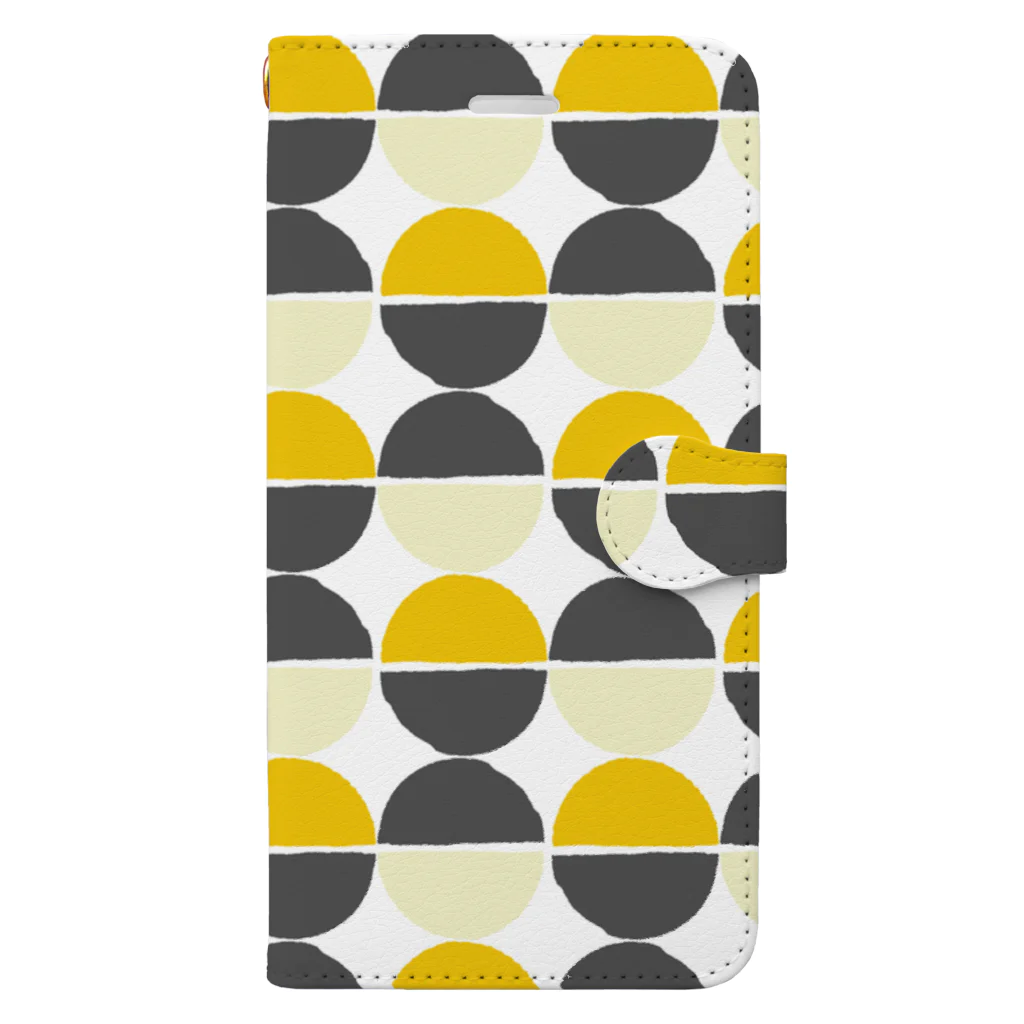 PIRIRITOのビビッドサークル~yellow ver. 手帳型スマホケース