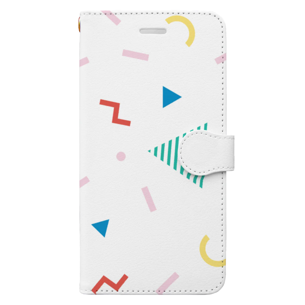 SANKAKU DESIGN STOREのW レトロでポップな80年代テイスト、ジャンクション。 Book-Style Smartphone Case