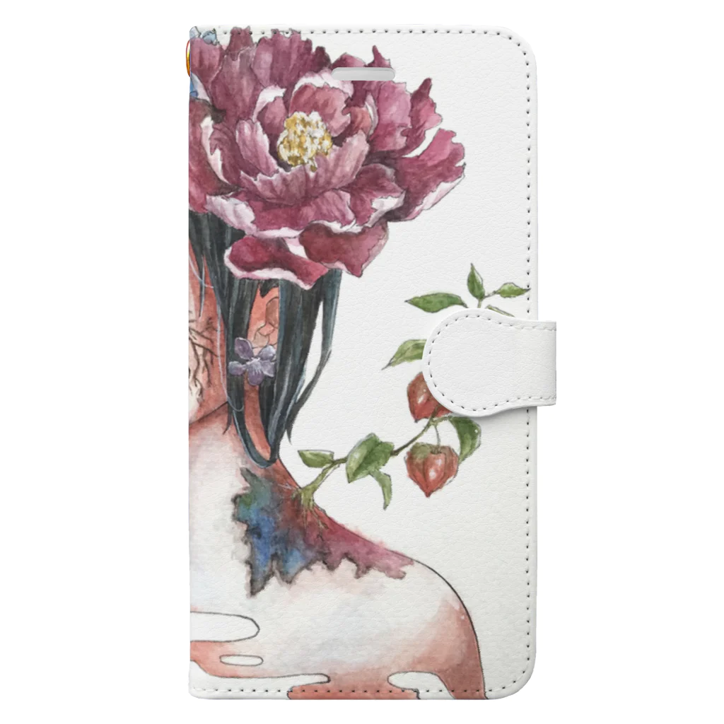 ローズルの花を吐く Book-Style Smartphone Case