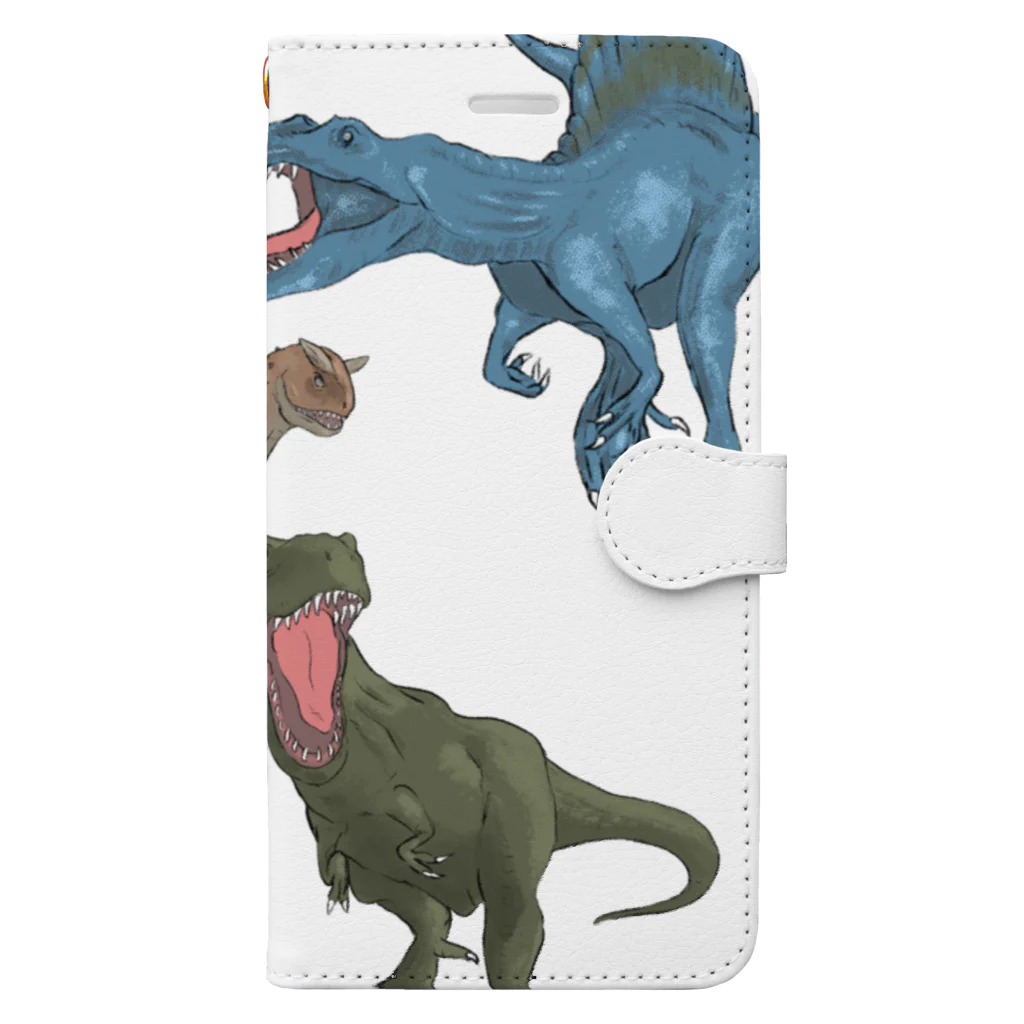 馬小屋の恐竜 Book-Style Smartphone Case