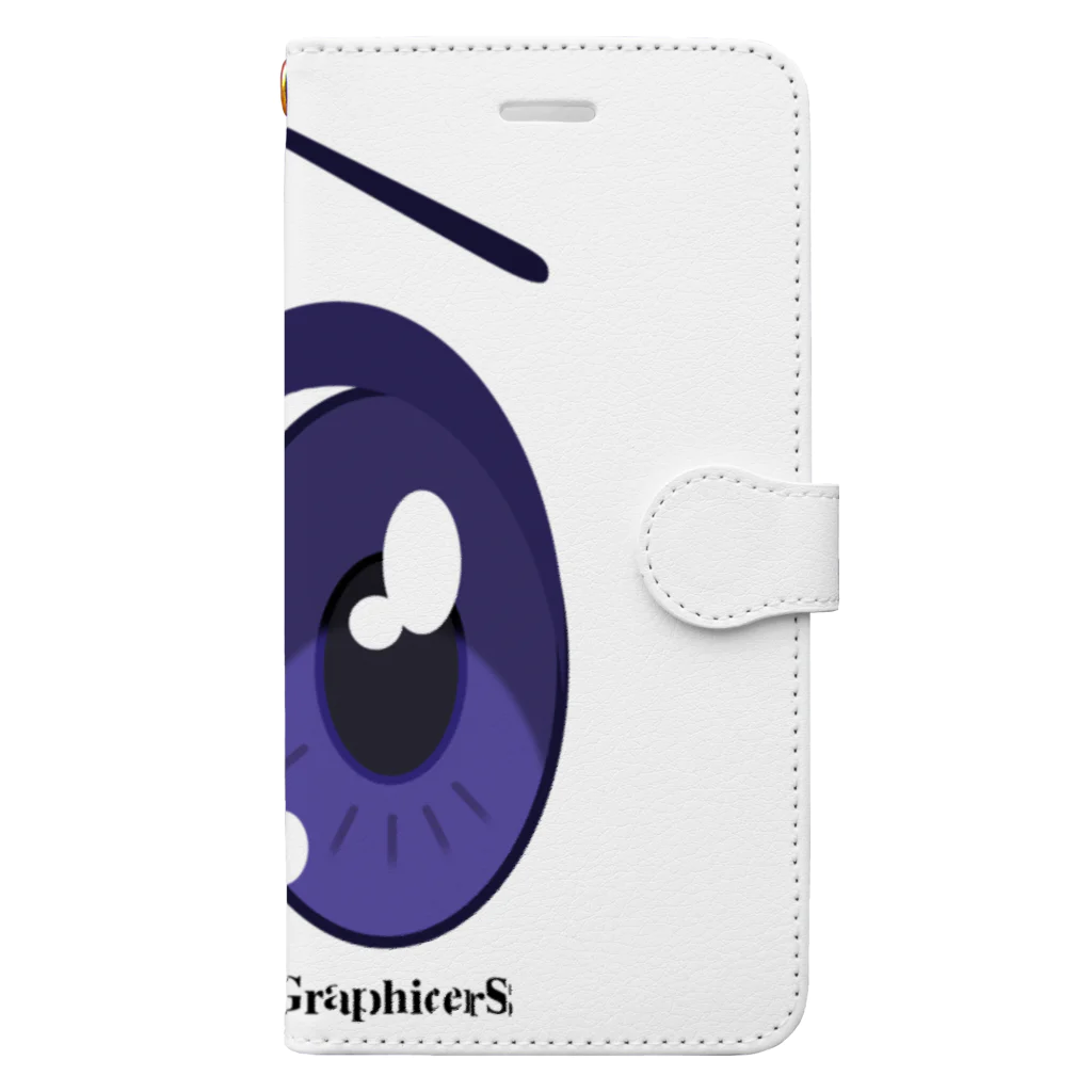 GraphicersのCartoon Eye 手帳型スマホケース