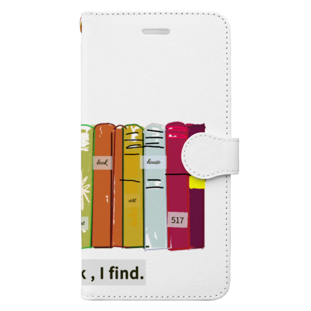 小鳥と映画館の本棚とピカソ Book-Style Smartphone Case