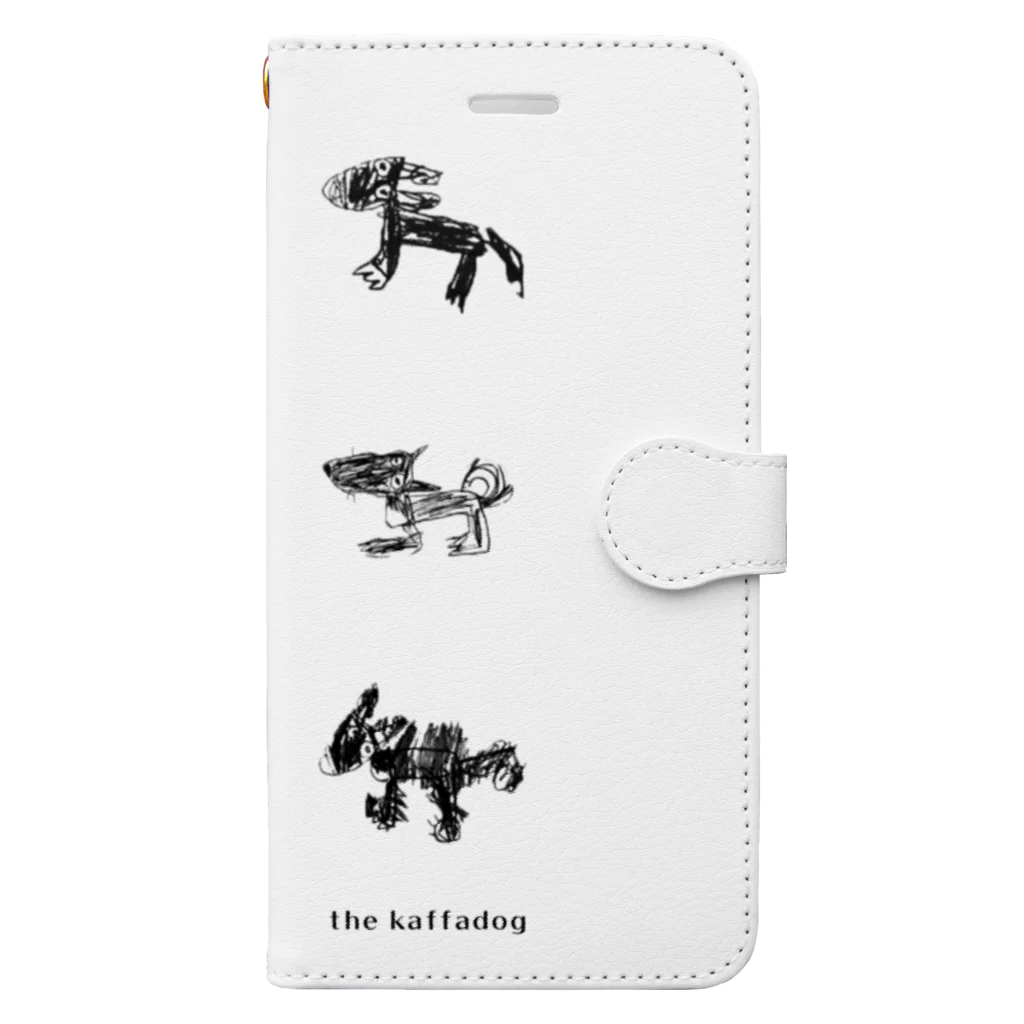 ふうとのthe kaffadog（logoあり） Book-Style Smartphone Case