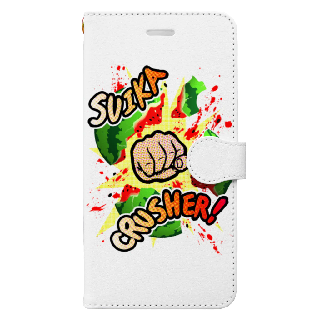 ラクガキメイトのスイカ割りを極めし者 スイカクラッシャー！改 Book-Style Smartphone Case