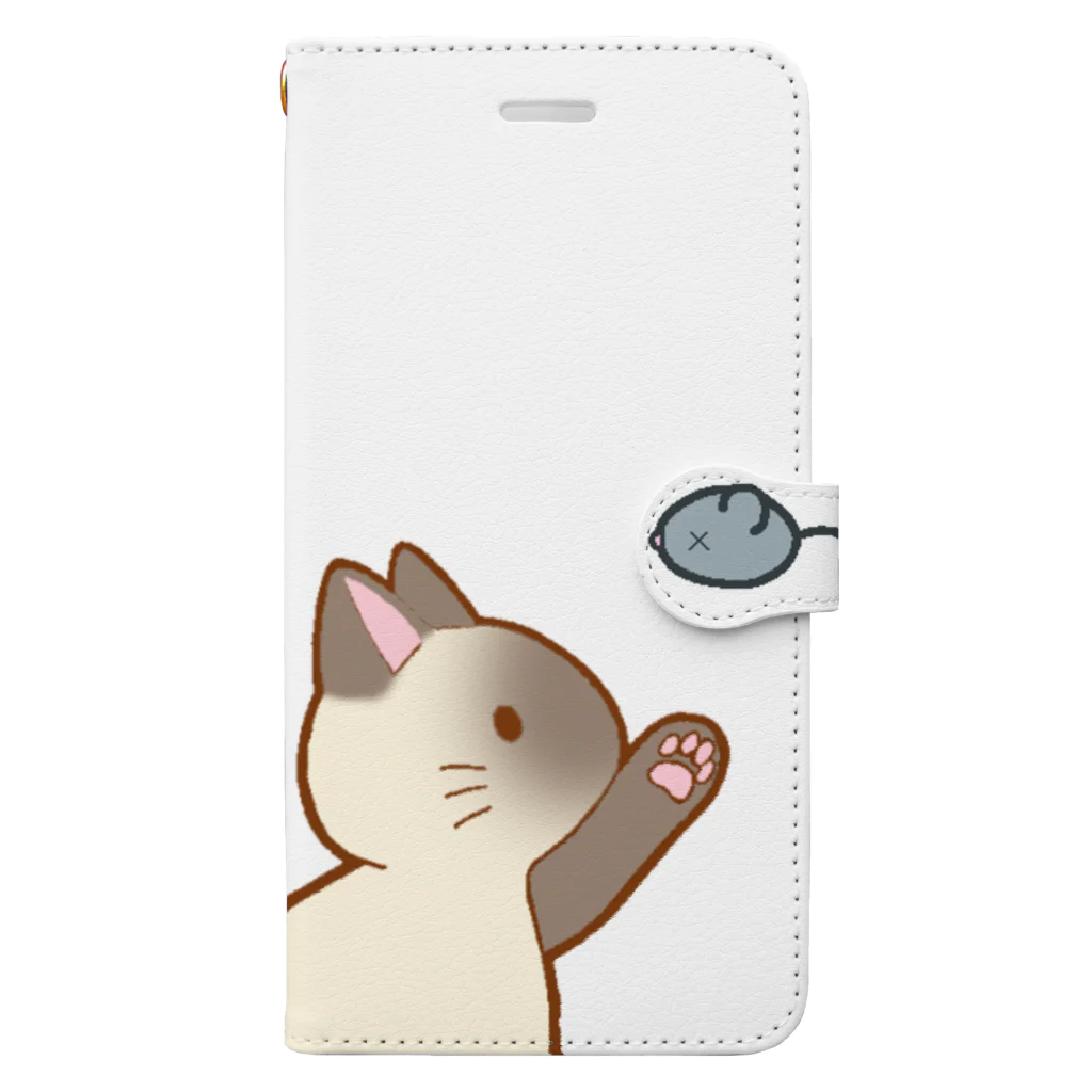 かわいいもののおみせ　いそぎんちゃくのネズミさんにゃー　ポインテッド Book-Style Smartphone Case