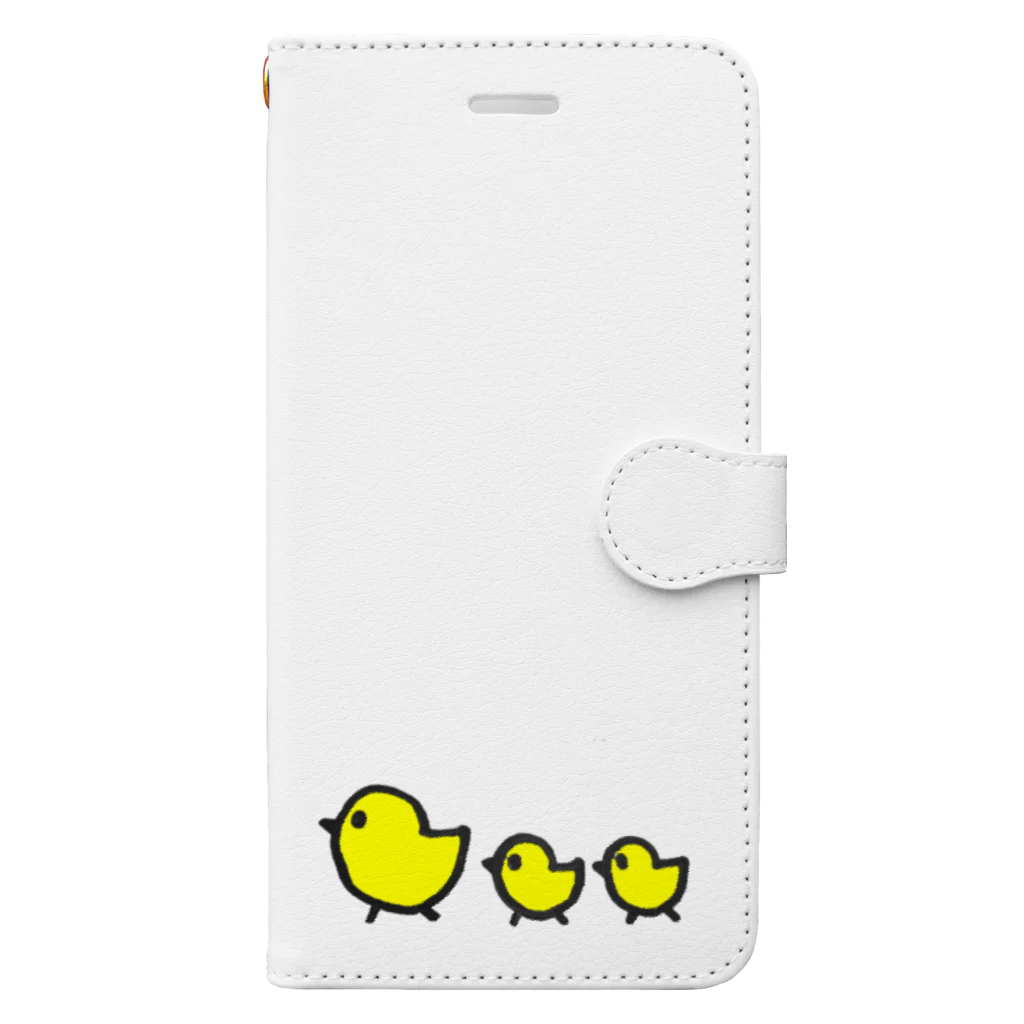 チワワ&ポメラニアンのおうちのヒヨコの親子 Book-Style Smartphone Case