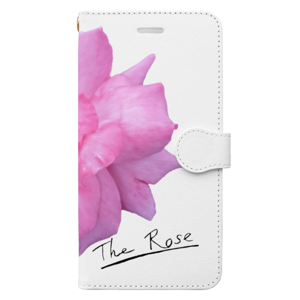 でおきしりぼ子の実験室のThe Rose(手書き文字入り) Book-Style Smartphone Case