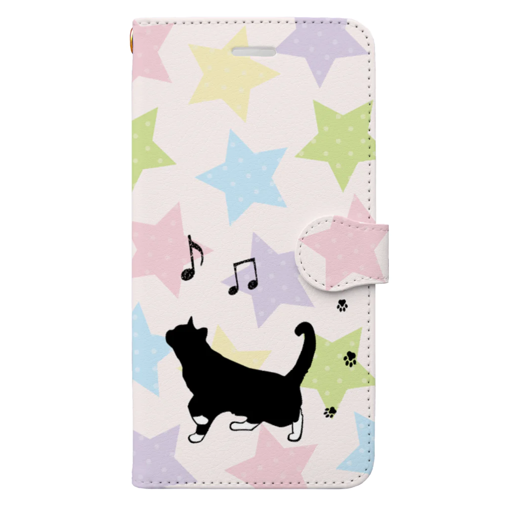 Lunatic Cat-ismの靴下猫のお散歩 Book-Style Smartphone Case