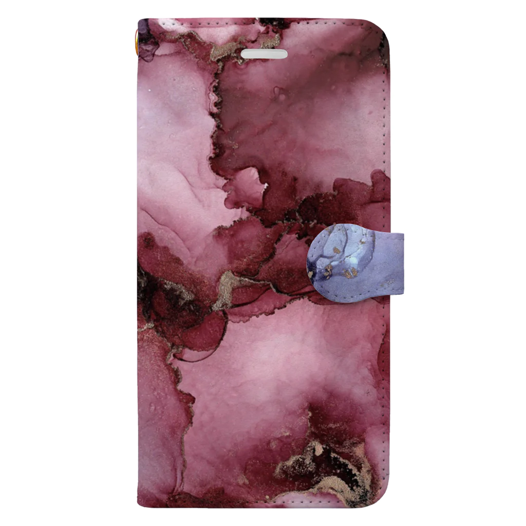 Lizamueのart://pink×purple Book-Style Smartphone Case