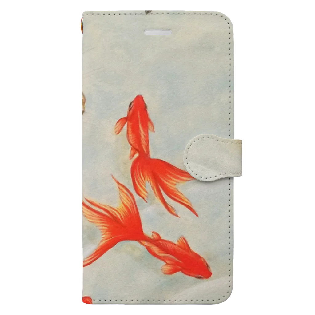 おちょぴのくるみちゃんと金魚 Book-Style Smartphone Case