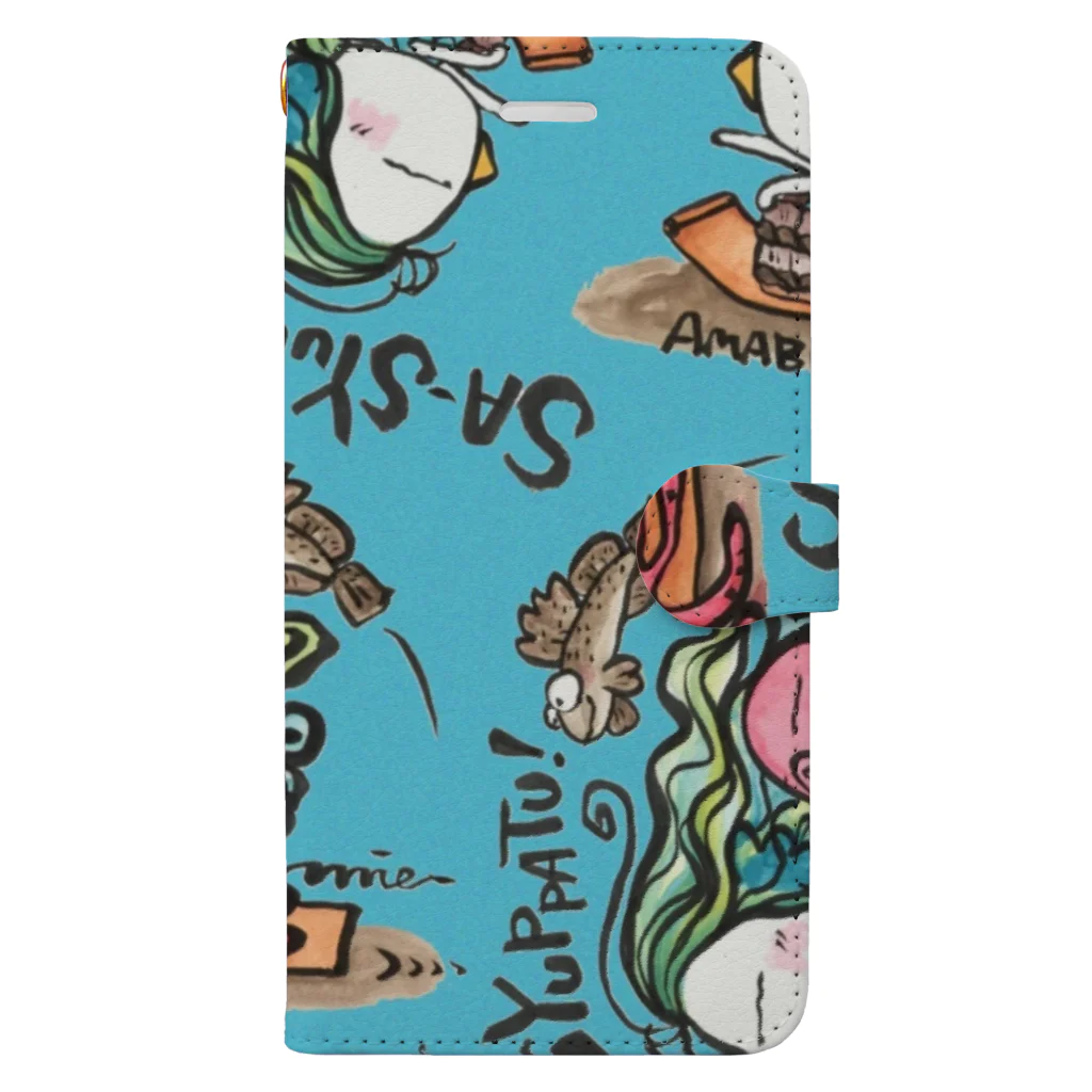 MIECHAN8787'S GALLERYのアマビエさん🎶さあ❣️～出発✨～ Book-Style Smartphone Case