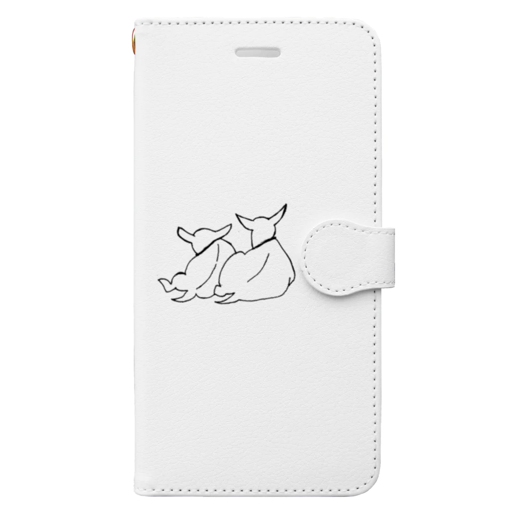 510goat（ゴートゴート）のふたごのうしろすがた Book-Style Smartphone Case