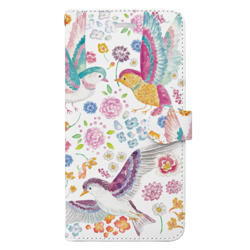 Yukie Shiratori (しらとり ゆきえ)の花鳥 Book-Style Smartphone Case