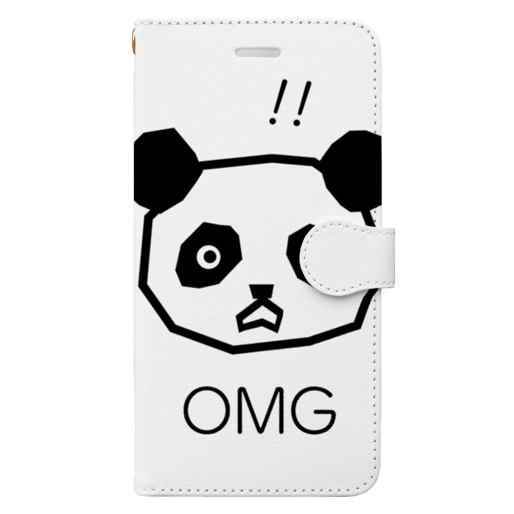 oofuchiのOMG-panda （オーマイガー！パンダ） 手帳型スマホケース