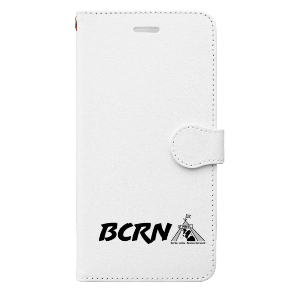 BCRN-westのBCRN-westオリジナルロゴ黒横 手帳型スマホケース