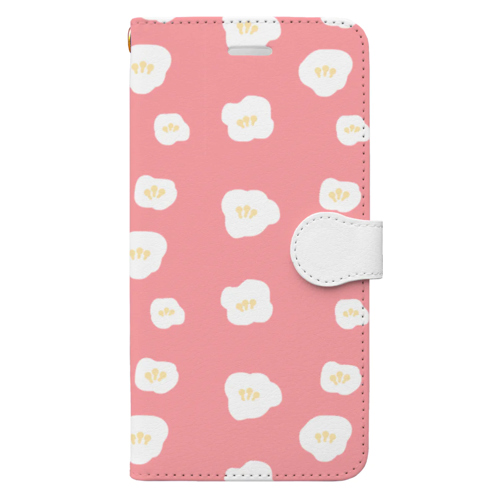 mimi_midoのフラワー(PINK) Book-Style Smartphone Case