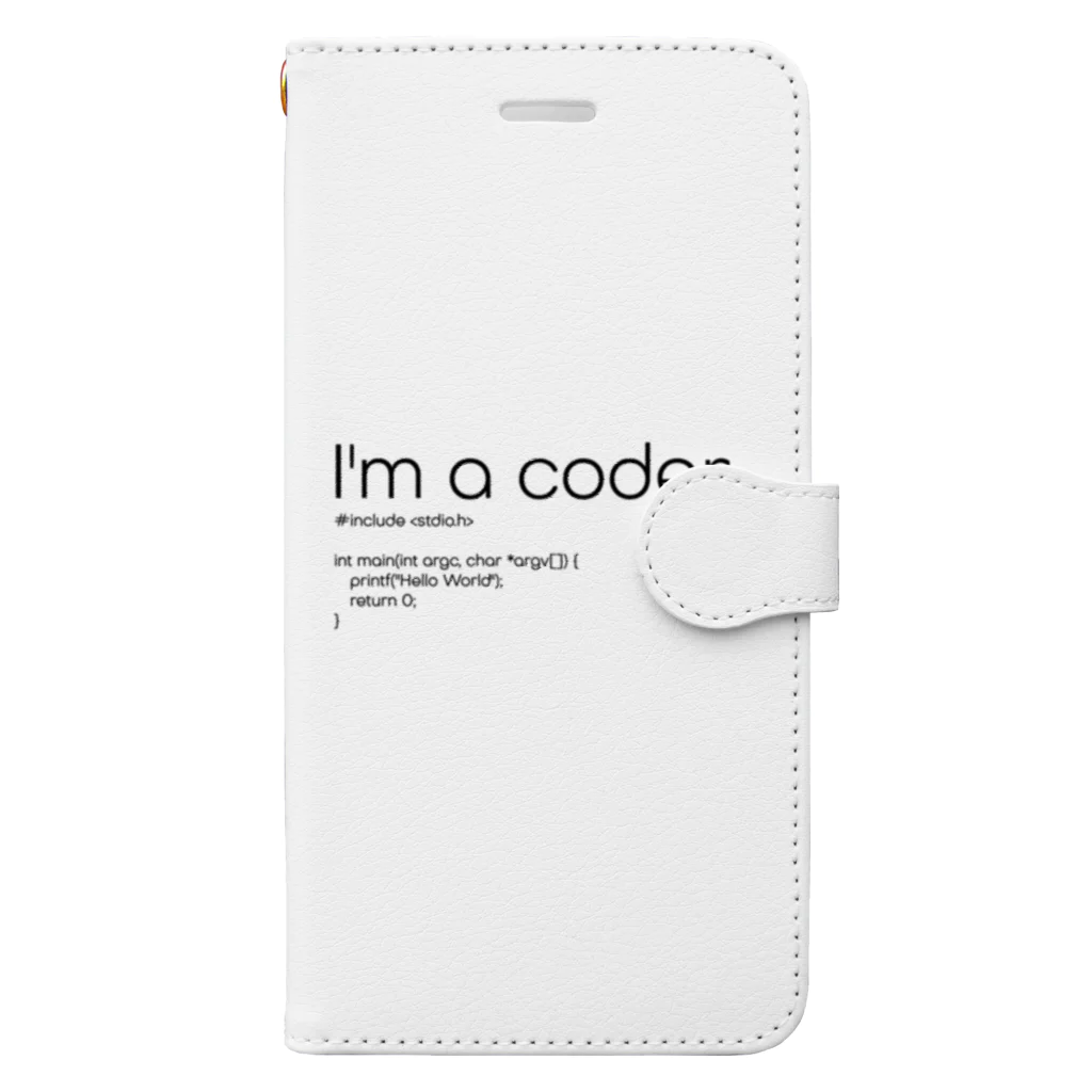 おおやけハジメのI'm a coder. 手帳型スマホケース