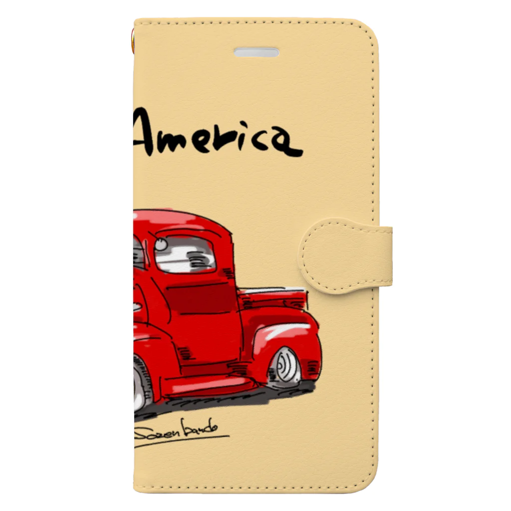 ばんやスマホケースのVintage America  手帳型スマホケース