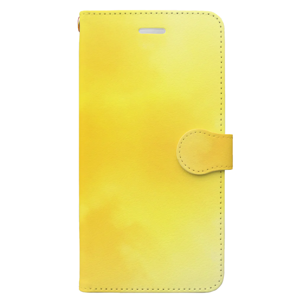 水彩 Ao_watercolorのAutumn Yellow　水彩 Book-Style Smartphone Case