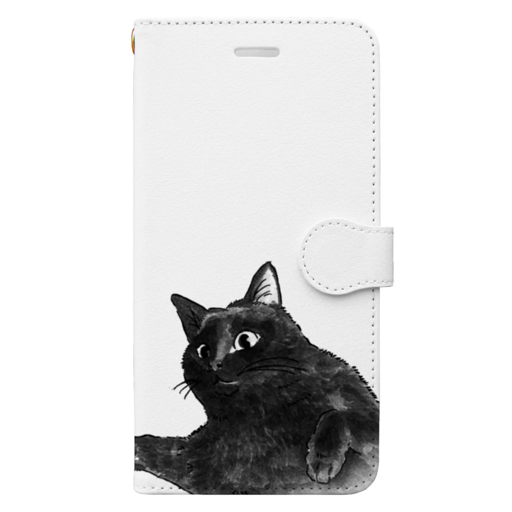 やまねくんのくろねこ  少しリアル Book-Style Smartphone Case